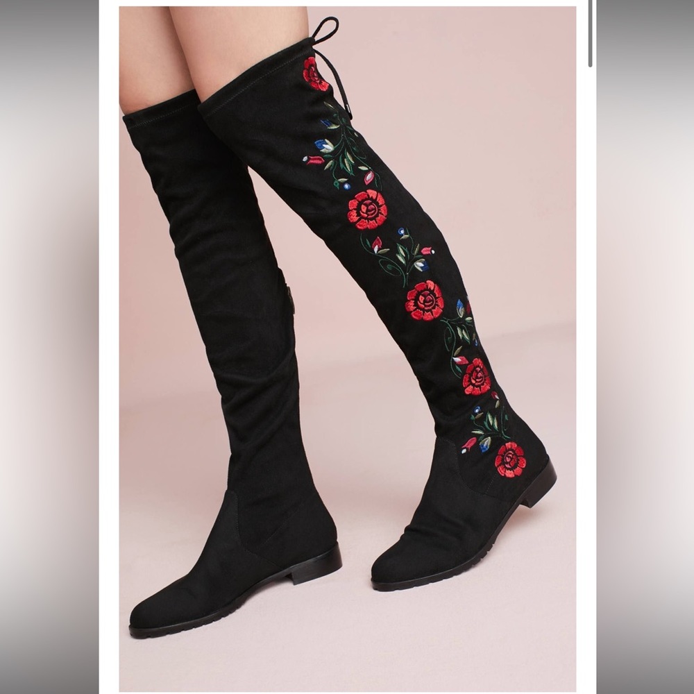 LOOKING FOR: ANTHROPOLOGIE Bruno Premi Over-The-Knee Embroidered Boots